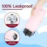 MEZMUT Insulated Water Bottle with Straw 32 oz Metal Water Bottle Leakproof Travel Stainless Steel Water Bottles Reusable Double Wall Gym Sports Cup Flask for Camping Hiking, Pink - Image 5