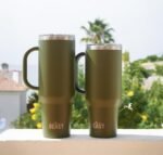 Beast 42 oz Tumbler with Handle Stainless Steel Vacuum Insulated Coffee Ice Cup Double Wall Travel Flask (Army Green) - Image 5
