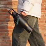 BJPKPK Insulated Water Bottles with Straw Lid, 40oz Metal Water Bottle with 2 lids & Paracord Strap, Double Wall Stainless Steel Tumbler with Handle, Reusable Cups, Mugs, Thermo, Black - Image 7