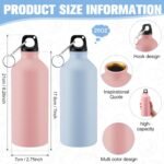 Domensi 18 Pcs 20oz Aluminum Water Bottles Bulk - Reusable Lightweight Sports Bottles with Leak-proof Twist Cap & Buckle for Gym, Hiking, Cycling, Camping - Image 4