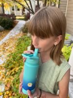 mininoo Kids Water Bottle for School, 16oz Stainless Steel Insulated Water Bottle Kids with Straw Lid for Girls, Boys (Lemon/Green) - Image 6