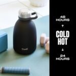 S'well Stainless Steel Roamer Bottle, 40oz, Onyx, Triple Layered Vacuum Insulated Containers Keeps Drinks Cold for 48 Hours and Hot for 16, BPA Free - Image 3