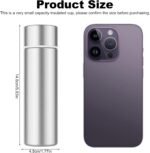 Mini Water Bottle, 150 ml /5 oz Mini Vacuum Insulated Water Bottle Small Stainless Steel Water Bottle for Hot and Cold Drinks, Coffee Cup Pocket Bottle Slim Bottle Reusable (Sliver) - Image 5