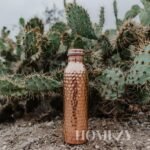 HOMEZY Copper Water Bottle (34oz/1000ml) 100% Pure Handmade Hammered Ayurvedic Pure Copper Vessel for Drinking Heavy Duty & Leak-proof - Image 4