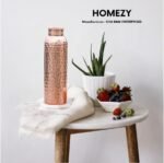 HOMEZY Copper Water Bottle (34oz/1000ml) 100% Pure Handmade Hammered Ayurvedic Pure Copper Vessel for Drinking Heavy Duty & Leak-proof - Image 6