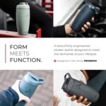 Promixx Pursuit Shaker Bottle Insulated Stainless Steel Water Bottle and shaker Cup, 18oz, Ocean Calm Blue - Image 5