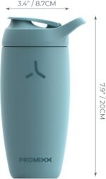 Promixx Pursuit Shaker Bottle Insulated Stainless Steel Water Bottle and shaker Cup, 18oz, Ocean Calm Blue - Image 6