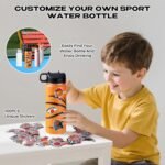 RhythmFit Basketball Gifts for Boys – 18 oz Basketball Water Bottle with 100 PCS Stickers, Stainless Steel Insulated Bottle, Sports Gear & Stuff for Boys - Image 6