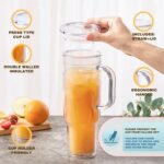 MEWAY 40 oz Acrylic Tumbler with Handle and Straw Lid，Double Wall Vacuum Reusable plastic Water Bottle Travel Mug Cup，Classic Tumblers Cupholder Friendly (2 Pack) - Image 3