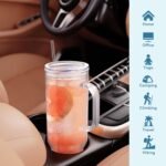 MEWAY 40 oz Acrylic Tumbler with Handle and Straw Lid，Double Wall Vacuum Reusable plastic Water Bottle Travel Mug Cup，Classic Tumblers Cupholder Friendly (2 Pack) - Image 6