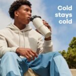 Hydro Flask Travel Water Bottle - Insulated Stainless Steel - Wide Straw Lid, Non Spill, Leakproof in 32 Oz Oat Tan - Image 3