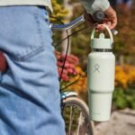Hydro Flask Travel Water Bottle - Insulated Stainless Steel - Wide Straw Lid, Non Spill, Leakproof in 32 Oz Oat Tan - Image 8
