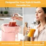 Sursip 10 oz Glass Juice Bottles, 10 Pack with Stainless Steel Lids – Reusable Small Glass Bottles for Smoothies, Iced Tea & Milk – Leak-Proof, BPA-Free, Dishwasher Safe - Image 5