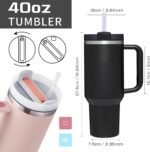 40 OZ Daisy Tumbler with Handle.Daisy Lover Gifts.Unique Birthday Christmas Gifts for Daisy Lover.Personalized 40 OZ Daisy Tumbler Gifts for Women Men. - Image 3