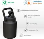 Mighty Jug - 2L/ Half Gallon Large Water Bottle, Insulated Water Storage Container, Camping Water Bottle for Hot and Cold Drinks, Durable Stylish for Outdoor Adventures, 6" X 6" X 9.75 - Image 3