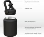 Mighty Jug - 2L/ Half Gallon Large Water Bottle, Insulated Water Storage Container, Camping Water Bottle for Hot and Cold Drinks, Durable Stylish for Outdoor Adventures, 6" X 6" X 9.75 - Image 4