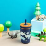 Zak Designs Kelso Toddler Cups For Travel or At Home, 12oz Vacuum Insulated Stainless Steel Sippy Cup With Leak-Proof Design is Perfect For Kids (Zaksaurus) - Image 3