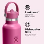 Hydro Flask Water Bottle - Insulated Stainless Steel - Straw Lid, Non Spill, Leakproof 24 Oz Reef Pink - Image 4