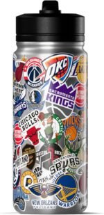 Hydrapeak x NBA Officially Licensed All Team Sticker Print 20 oz Insulated Water Bottle with Straw Lid and Handle - Image 3