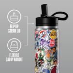 Hydrapeak x NBA Officially Licensed All Team Sticker Print 20 oz Insulated Water Bottle with Straw Lid and Handle - Image 4