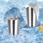 Yummy Sam 12oz Stainless Steel Double Wall Cups, Insulated Drinking Glasses for Hot & Cold Drinks, Metal Cups, Unbreakable Tumblers, for Party, Camping (Silver), 5Pack, 355ml - Image 3