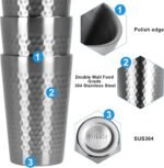 Yummy Sam 12oz Stainless Steel Double Wall Cups, Insulated Drinking Glasses for Hot & Cold Drinks, Metal Cups, Unbreakable Tumblers, for Party, Camping (Silver), 5Pack, 355ml - Image 4