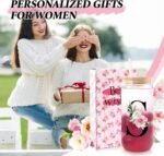 WINOWIMO Initial Glass Cups with Lids and Straws, Personalized Gifts for Women, Iced Coffee Cup Glass Tumbler, Birthday Bridesmaid Proposal Inspirational Customized Gifts for Her Girls (K) - Image 6