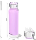 24 oz Insulated Slim Water Bottle with Flip Straw and Handle, Stainless Steel Water Bottles, Fits Car CupHolder, 100% Leak Proof, Keeps Drink Cold Up to 24 Hours, Sports/Gift (Fantasy Purple) - Image 3