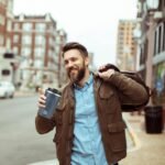 WETOWETO 12oz Reusable Coffee Cup, Coffee Travel Mug with Lid, Spill Proof Thermal Mug, Double-Walled Insulated Cup, Stainless Steel Portable Cup for Hot and Cold Drinks(Blue) - Image 6