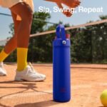 ENCOOL Insulated Water Bottle with Straw Stainless Steel Water Bottle, Leak-Proof, BPA-Free, Double Wall Vacuum Keeps Cold for 24 Hours for Sports, Travel, School (26 oz, Beaucoup Blue) - Image 6