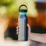 Built 18 fl oz Double-Walled Stainless Steel Standard Mouth Cascade Bottle, Threaded Handle Lid Spill-resistant Travel Cup with Rubber Grip Keep Drinks Cold Hot for Home Travel - Image 3