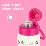 GOPPUS 18 oz Kids Insulated Water Bottle with Snack Container – BPA-Free Stainless Steel Sports Bottle, Keeps Drinks Cold for 24 Hours, Ideal for School, Travel & Activities - Image 4