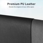 Aothia Non-Slip Waterproof PU Leather Desk Pad Protector for Mouse, Writing Desk, Office, Home, Laptop Blotter, 23.6" x 13.7", Black - Image 3