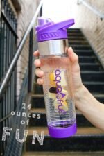 NEW AquaFrut Bottom Loading Fruit Infuser Water Bottle - BPA Free Tritan Plastic - Leak Proof - 24 OZ - Infusion Recipe eBook (Purple) - Image 4