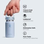 Hydro Flask Micro Bottle - Leak Proof Purse or Pocket Flask - Insulated Mini Water Bottle 6.7 Oz Glimmer Blue - Image 6