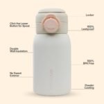 HYDROUP Kids Water Bottle 16oz – Stainless Steel Vacuum Insulated, Leakproof with 2-in1 Straw & Chug Lid, BPA-Free, Durable for School and Sports - Image 6