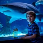 YuanDian Shark Gifts, Light Up Kids Water Bottle with 3D Ocean Animal Shark Design- 14 OZ Tritan BPA Free - Cool Drinking Cups Gift for School Kids Baby Boy Girl Child Christmas Holiday - Image 5