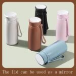 FYJHLQZZ Mini Water Bottle 10oz Small Thermo for Hot and Cold Drinks Vacuum Insulated Water Bottle with Handle Leak Proof Sport Tumbler Coffee Travel Mug (White) - Image 6