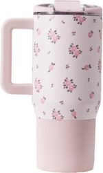HydroJug Coffee Traveler 20 oz - Leak-Resistant, Ceramic-Lined Insulated Travel Coffee Mug for Hot or Cold Drinks with Flip Lid & Handle, Dishwasher Safe Coffee Tumbler, Wildrose - Image 5
