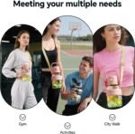 QWE Large Workout Water Bottle with Straw&Handle,Sports Jug,Lightweight,Leak proof,34oz, Heat-resisting,double drinking,BPA Free,Gradient Body,Cute for School, Outdoors,Hiking and Gym(Pink) - Image 7