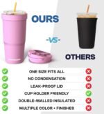 Frost Buddy Togo Buddy 30 oz Stainless Steel Vacuum Insulated Tumbler To Go Coffee Cup – Iced Coffee Cups, Iced Coffee Sleeve, Travel Mug, Thermal Cup for Hot & Cold Drinks, Dunkin Cup (I Scream) - Image 3