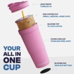 Frost Buddy Togo Buddy 30 oz Stainless Steel Vacuum Insulated Tumbler To Go Coffee Cup – Iced Coffee Cups, Iced Coffee Sleeve, Travel Mug, Thermal Cup for Hot & Cold Drinks, Dunkin Cup (I Scream) - Image 4