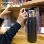 Alwdias Thrista Vacuum Insulated 316 Stainless Steel Flask for Hot & Cold Drinks | Leak-Proof Bottle with Titanium Infuser | Compact Design Ideal for Men, Women, and Loved Ones | 16.9oz, Red - Image 3