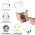 LOOFORE Glass Water Bottles 32 oz, 1 litre / 1000ml Glass Drinking Bottles with Lids, Borosilicate Large Reusable Water Bottle for School Home Office Travel Sport Yoga Gym, 1 Pack - Image 3