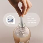 purifyou 40oz / 32oz / 22oz / 12oz Borosilicate Glass Water Bottle with Time & Volume Markers, Silicone Sleeve, Stainless Steel Lid | Reusable Glass Bottle for Water & Juice (22oz Iced Coffee) - Image 6