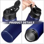 Mimorou 16 Pack Aluminum Water Bottles with Snap Lid Aluminum Reusable Sports Lightweight Leak Proof Water Bottles Bulk for Gym Hiking Cycling Sports Outdoor(13.5 oz) - Image 4