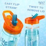 Bluey Kids Water Bottle with Straw 20 oz BPA Free Leak Proof Plastic Drink Bottle for Preschool Travel Sports Reusable Waterbottle Gifts for Kids - Image 7