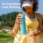 ENCOOL Insulated Water Bottle with Straw Stainless Steel Water Bottle, Leak-Proof, BPA-Free, Double Wall Vacuum Keeps Cold for 24 Hours for Sports, Travel, School (26 oz, Aquamarine Blue) - Image 6