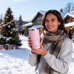 20oz Thermal Coffee Cup,Insulated Mug,Portable To Go Cup with Lid and Straw, Stainless Steel Water Travel Tumbler for Cold&Hot Drinks/Matcha/Juice,Christmas/New Year/Birthday Gifts (Pink) - Image 7