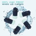 Volhoply 14oz KIds Stainless Steel Insulated Leakproof Water Bottle with Straw Lid and Silicone Boot,BPA-Free Easy Use for Boys&Girls,Double Wall Vacuum Bottles(Blue Green,1) - Image 5